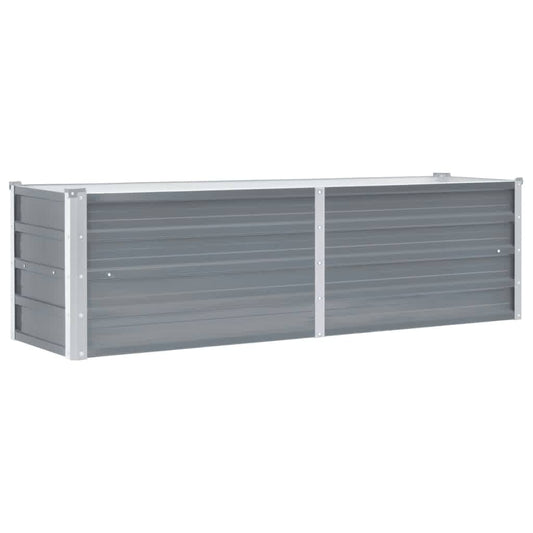 Arriate De Jardín De Acero Galvanizado Gris 160x40x45 Cm_0