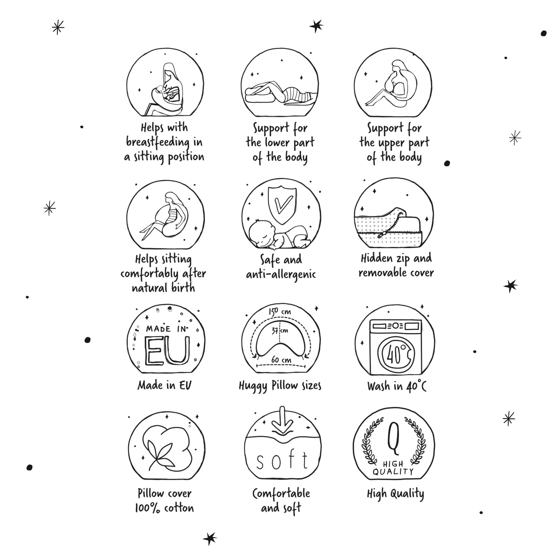 Cojín De Lactancia Huggy Basic Wildflowers_4