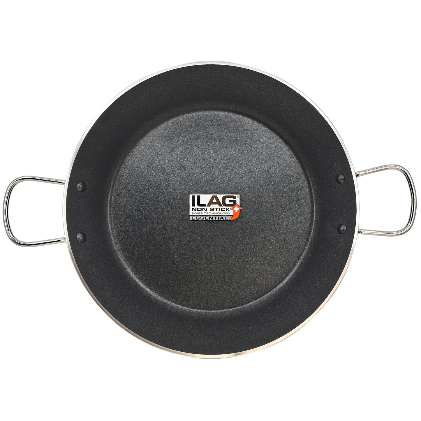 Briebe Paellera Inducción 34cm, 6 Raciones, Aluminio Prensado, Antiadherente Sin Pfoa, 3mm Espesor, Zafrán, Negro_0