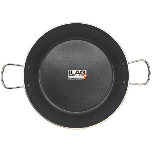 Briebe Paellera Inducción 38cm, 7-8 Raciones, Aluminio Prensado, Antiadherente Sin Pfoa, 3mm Espesor, Zafrán, Negro_0