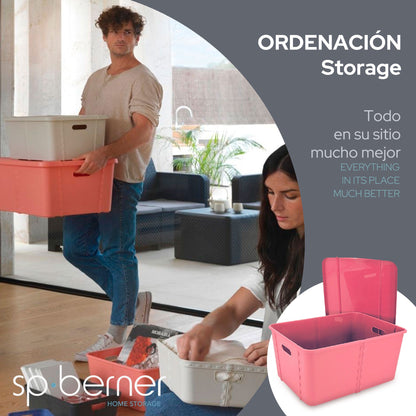 4x Life Story Caja Almacenaje Con Tapa Large 45l Rose_1