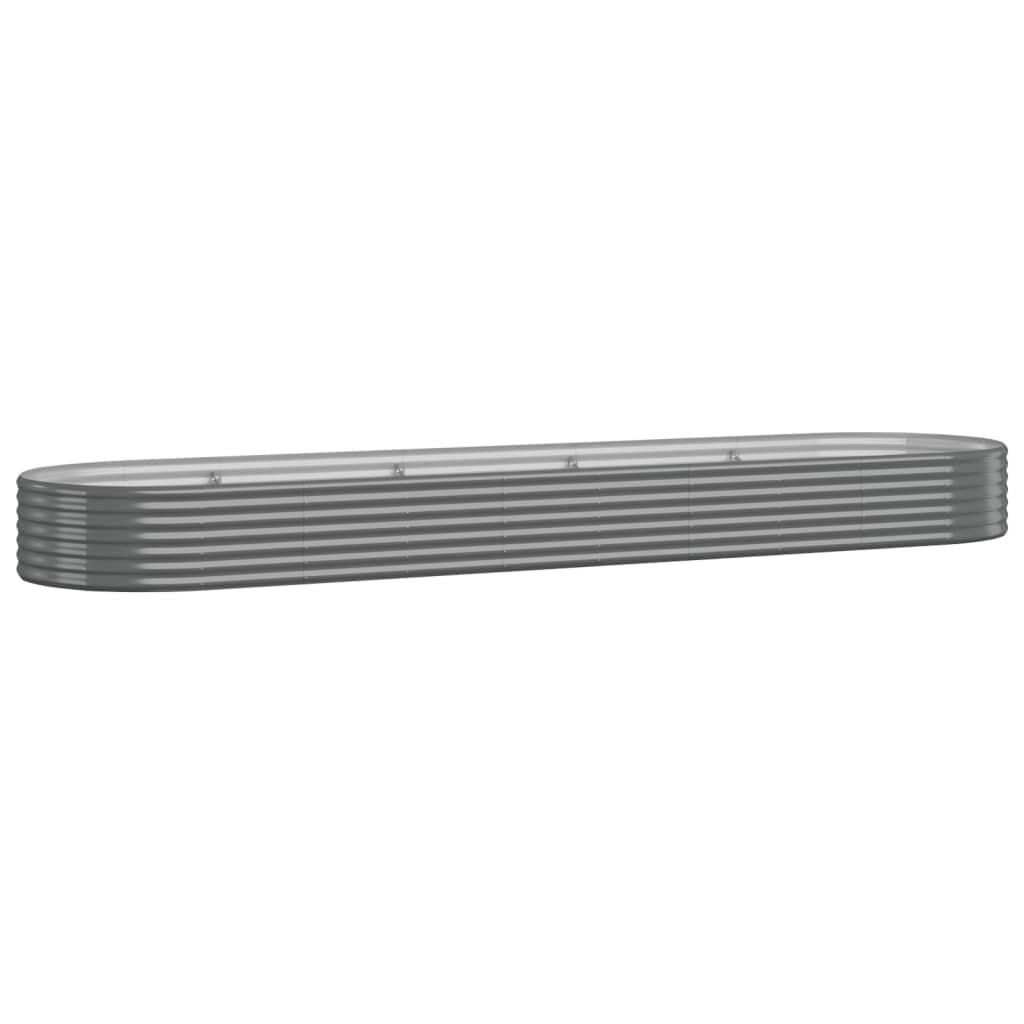 Jardinera Arriate Acero Galvanizado Gris 396x100x36 Cm_0