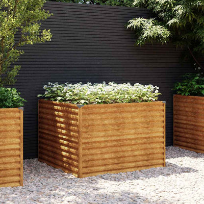 Jardinera De Acero Corten 100x100x69 Cm_1