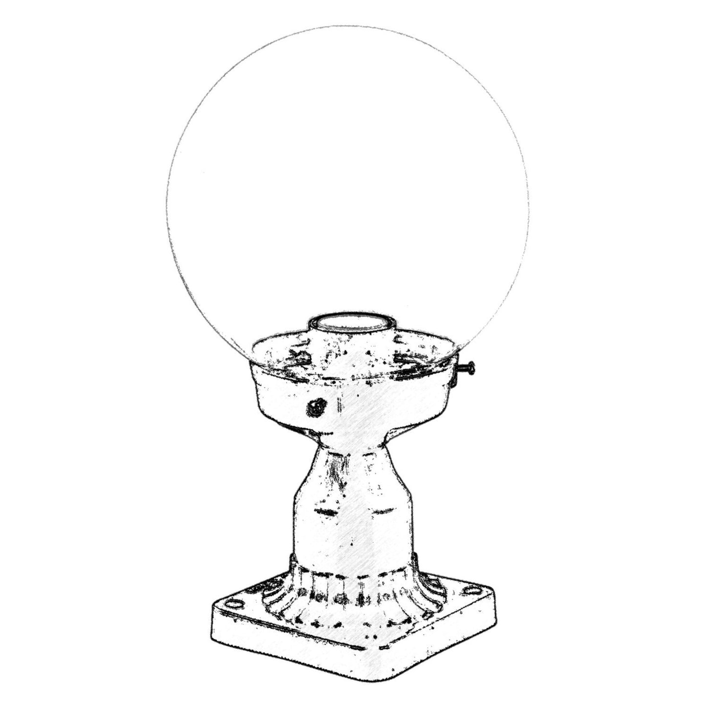 Aplique De Pared Pantalla Transparente Para Exterior, Abs , Negro, 20x20x35, Casquillo E 27 Max 60 W