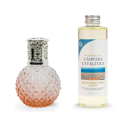 Lámpara Catalítica Orange Diamonds + Aroma Mediterranean Light 500 Ml - Elimina Malos Olores, Perfuma_0