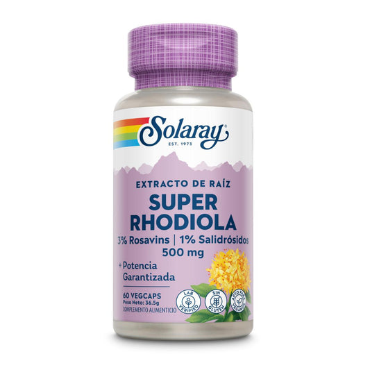 Rhodiola 500 mg Solaray 60 cápsulas