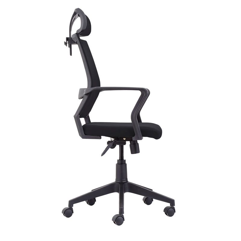 Silla De Oficina Winner Tapizado, Negro, 64 X 117–127 X 64_1