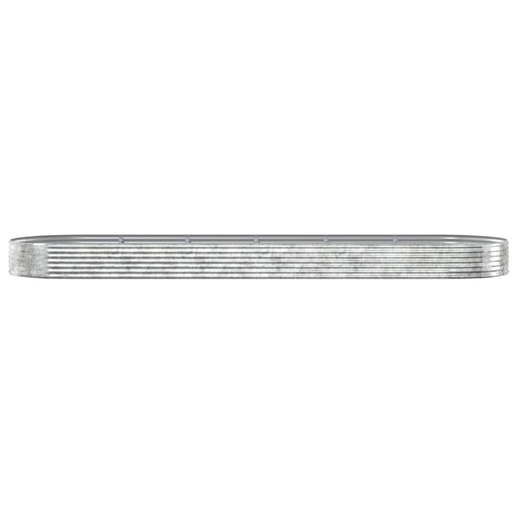 Jardinera Arriate Acero Galvanizado Plata 523x140x36 Cm_2