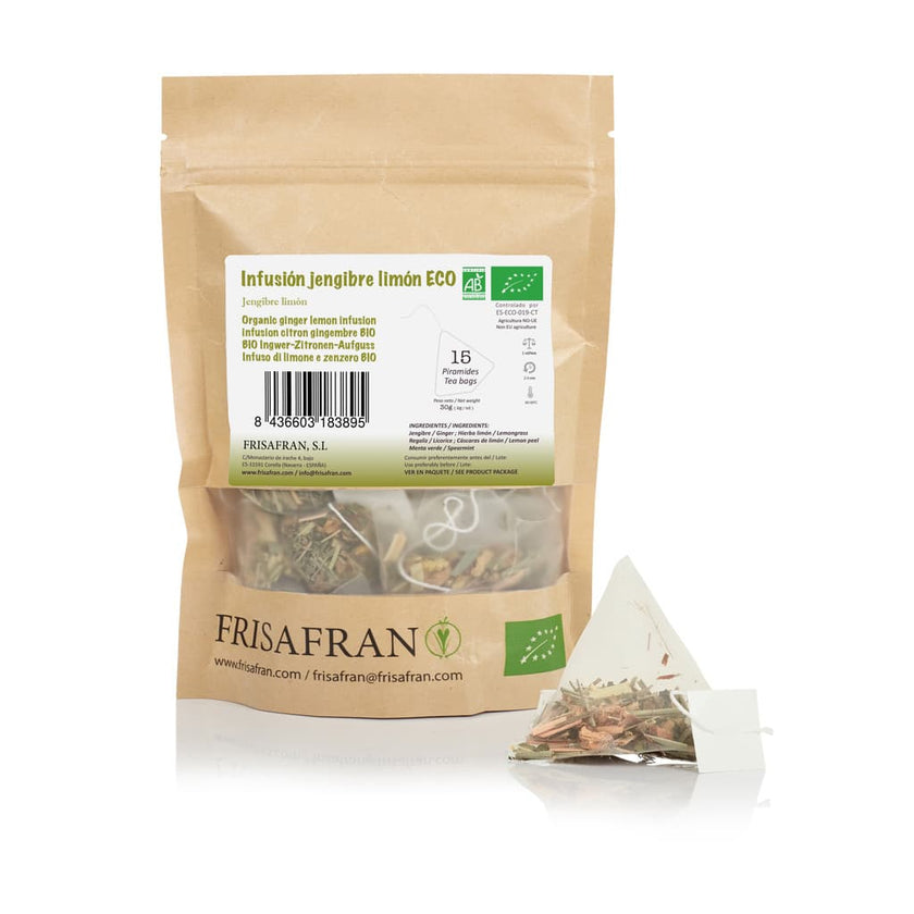 Infusión De Jengibre-limón |pirámides | Calidad | Frisafran 15 Uds_0