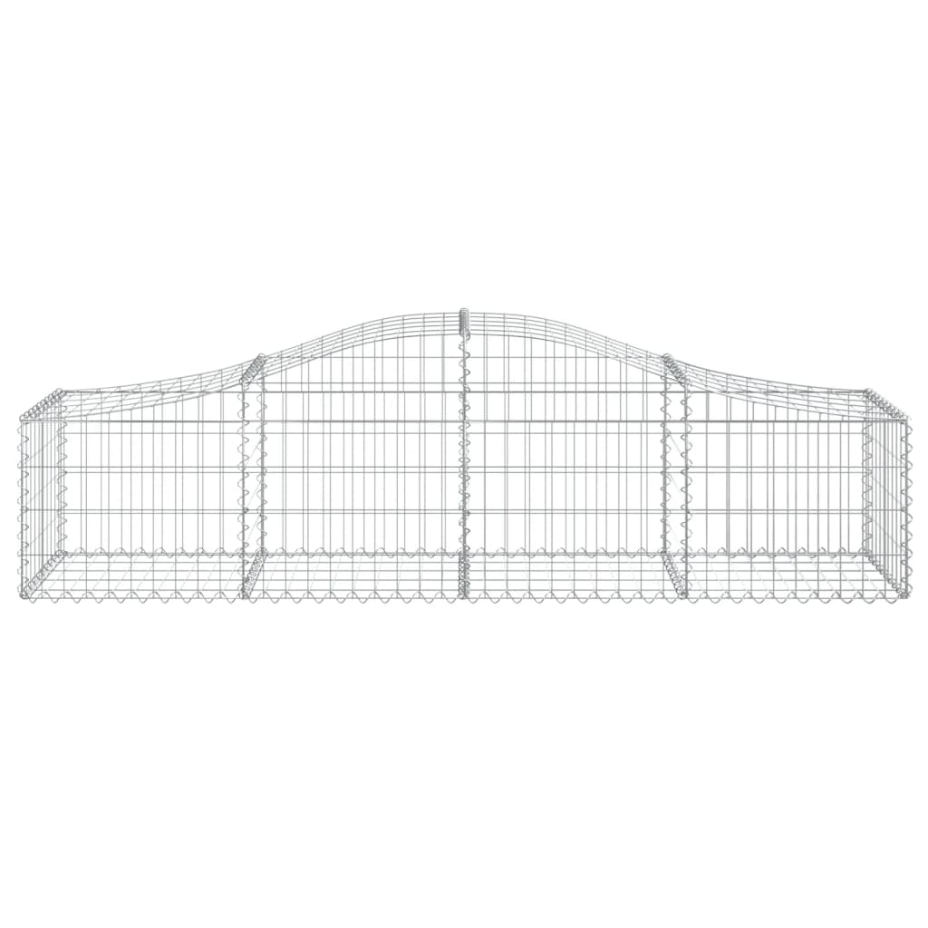 Cestas De Gaviones 2 Uds Forma De Arco Hierro 200x50x40/60 Cm_3
