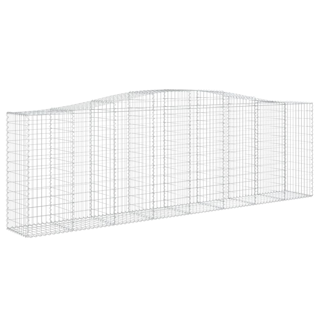 Cestas De Gaviones 5 Uds Forma De Arco Hierro 400x50x120/140 Cm_2