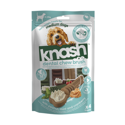 Knash Snack Dental Cepillo Para Perro M 2 Boslas X 4 Uds_1