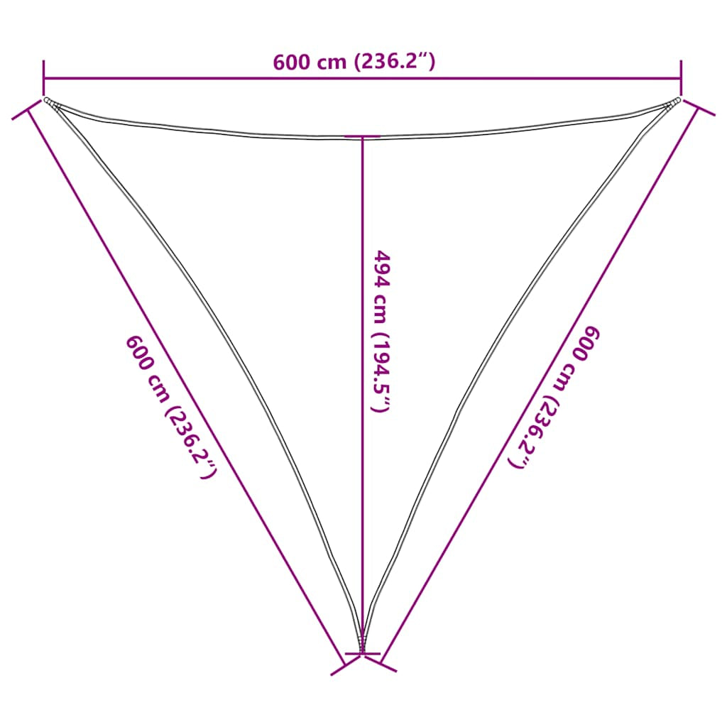Vidaxl Toldo De Vela Hdpe Verde Claro 160 G/m² 6x6x6 M_2