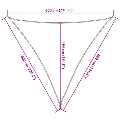 Vidaxl Toldo De Vela Hdpe Verde Claro 160 G/m² 6x6x6 M_2