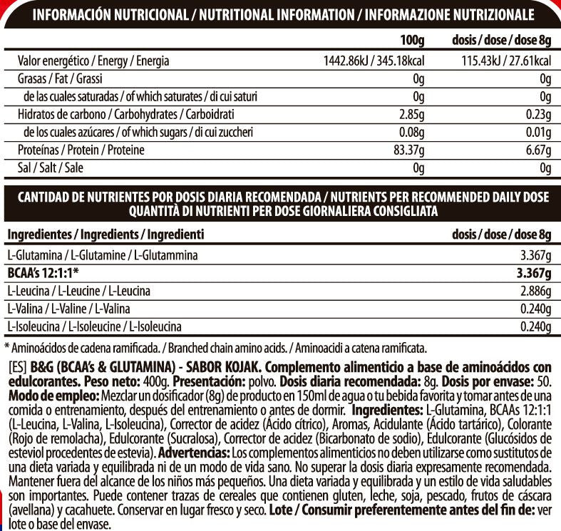B&g Bcaa 12:1:1 + Glutamina 400 Gr_5