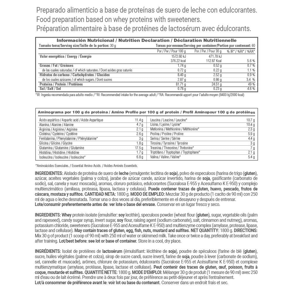 Isolate 90 Cfm - 1,8 Kg - Galletas Speculoos - Aumenta La Masa Muscular - Masmusculo_4