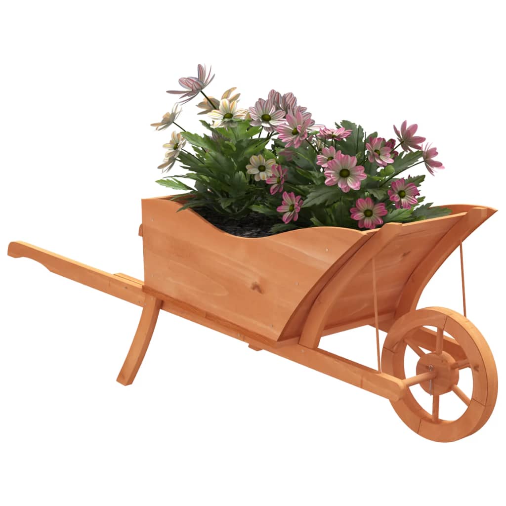 Jardinera Con Forma De Carretilla Madera De Abeto 128x45,5x43cm_2