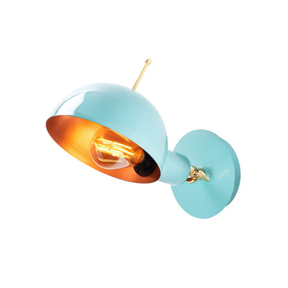 Aplique De Pared, Metal , Turquesa cobre, 6x12x27, Casquillo E 27 Max 40 W_0