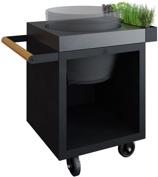 Mesa Con Tabla De Hormigã³n Black Ofyr 65 Pro Para Kamado_0