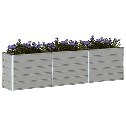 Jardinera Gris Claro 290 X 50 X 75 Cm Acero Galvanizado_2