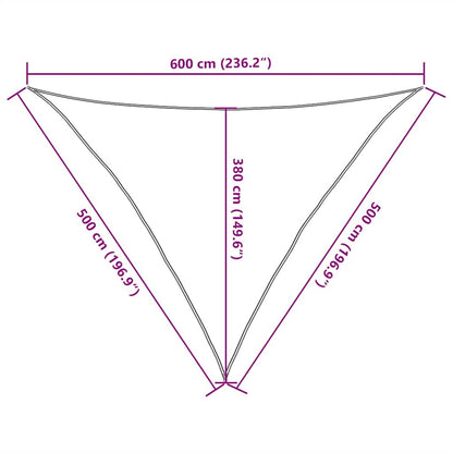Vidaxl Toldo De Vela Triangular Hdpe Azul 160 G/m² 5x5x6 M_2