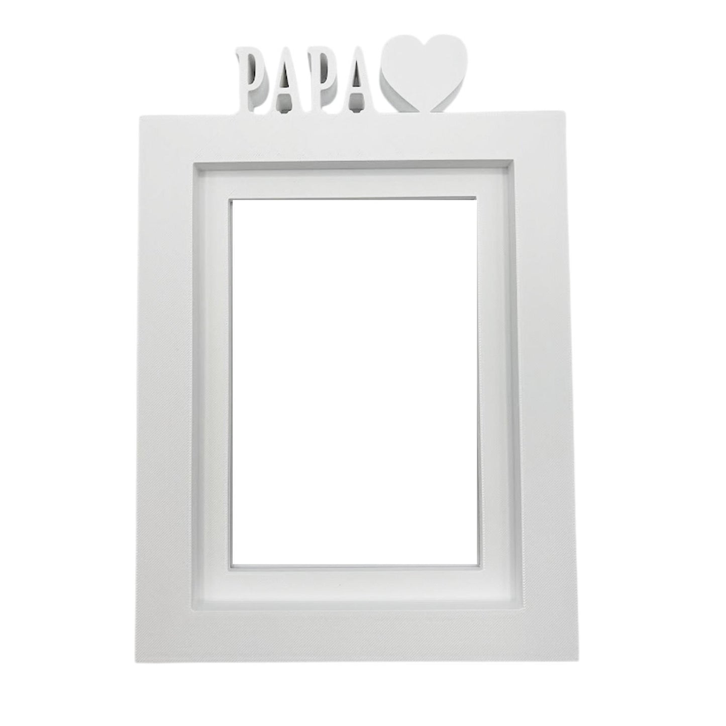 Marco De Fotos Mesa O Pared Modelo Papa 24.5x17.5cm Para Fotos 13x18cm Blanco_0