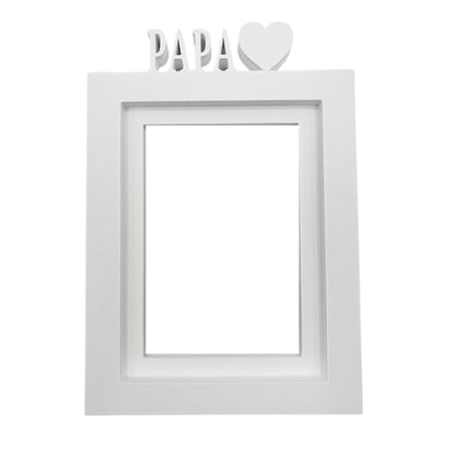 Marco De Fotos Mesa O Pared Modelo Papa 24.5x17.5cm Para Fotos 13x18cm Blanco_0