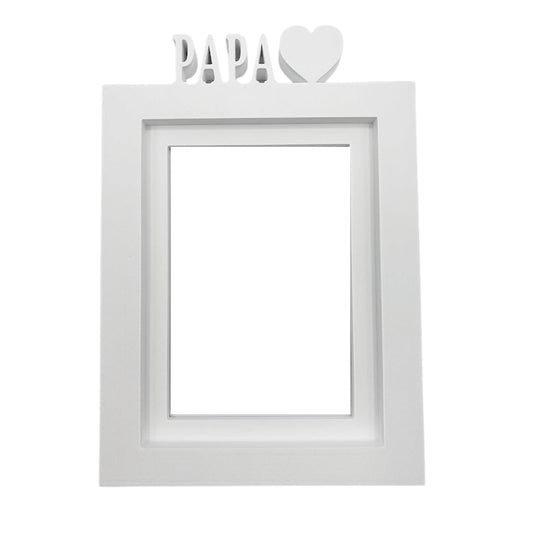 Marco De Fotos Mesa O Pared Modelo Papa 20.5x13.5cm Para Fotos 10x15cm Blanco_0