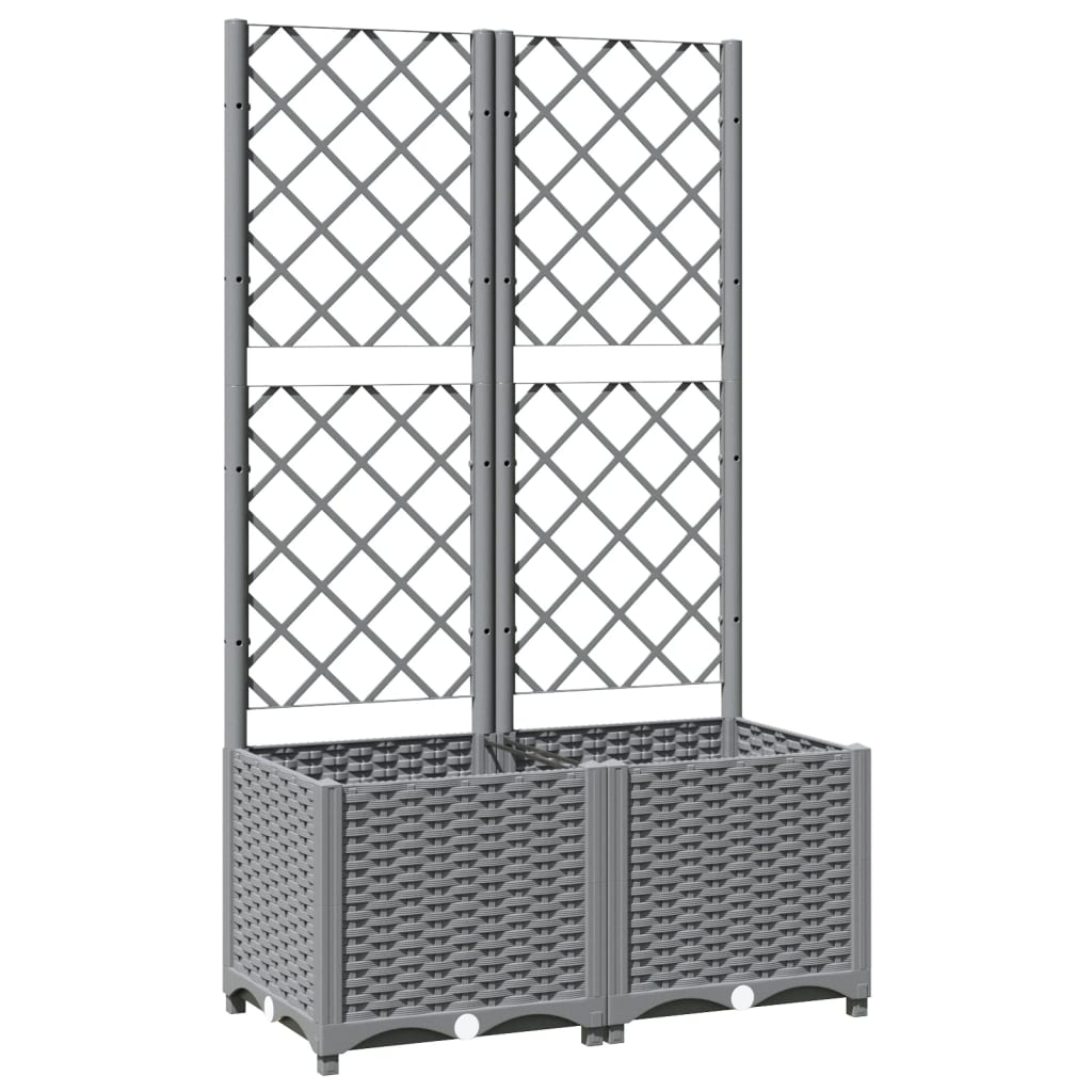 Macetero De Jardín Gris Claro 80 X 40 X 136 Cm_0