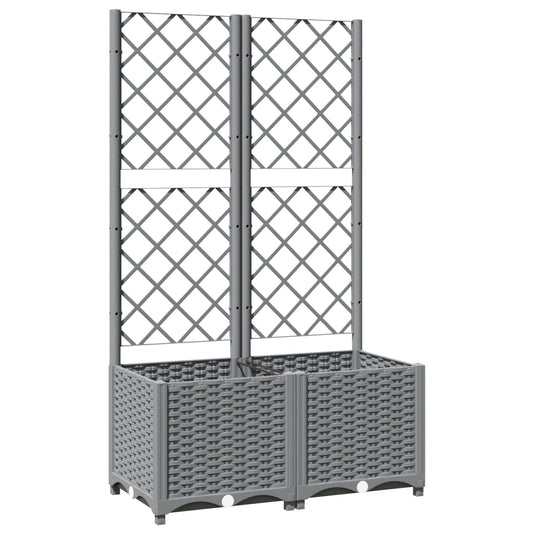 Macetero De Jardín Gris Claro 80 X 40 X 136 Cm_0