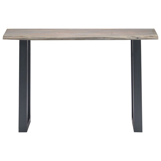 Mesa Consola 115x35x76 Cm Madera Maciza De Acacia Y Hierro Gris_0
