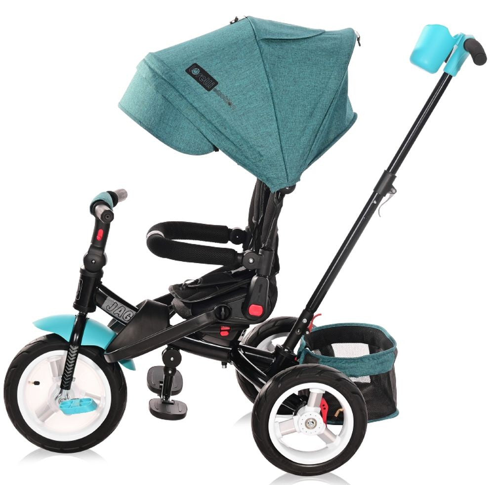 Triciclo Evolutivo Jaguar Con Capota , Asiento Giratorio 360º Y Ruedas Neumáticas Green Luxe_1