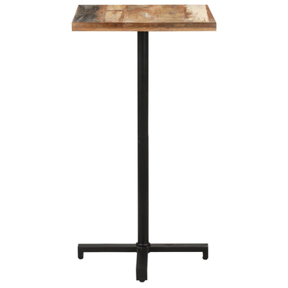 Mesa De Bistró Cuadrada Madera Maciza Reciclada 60x60x110 Cm_0