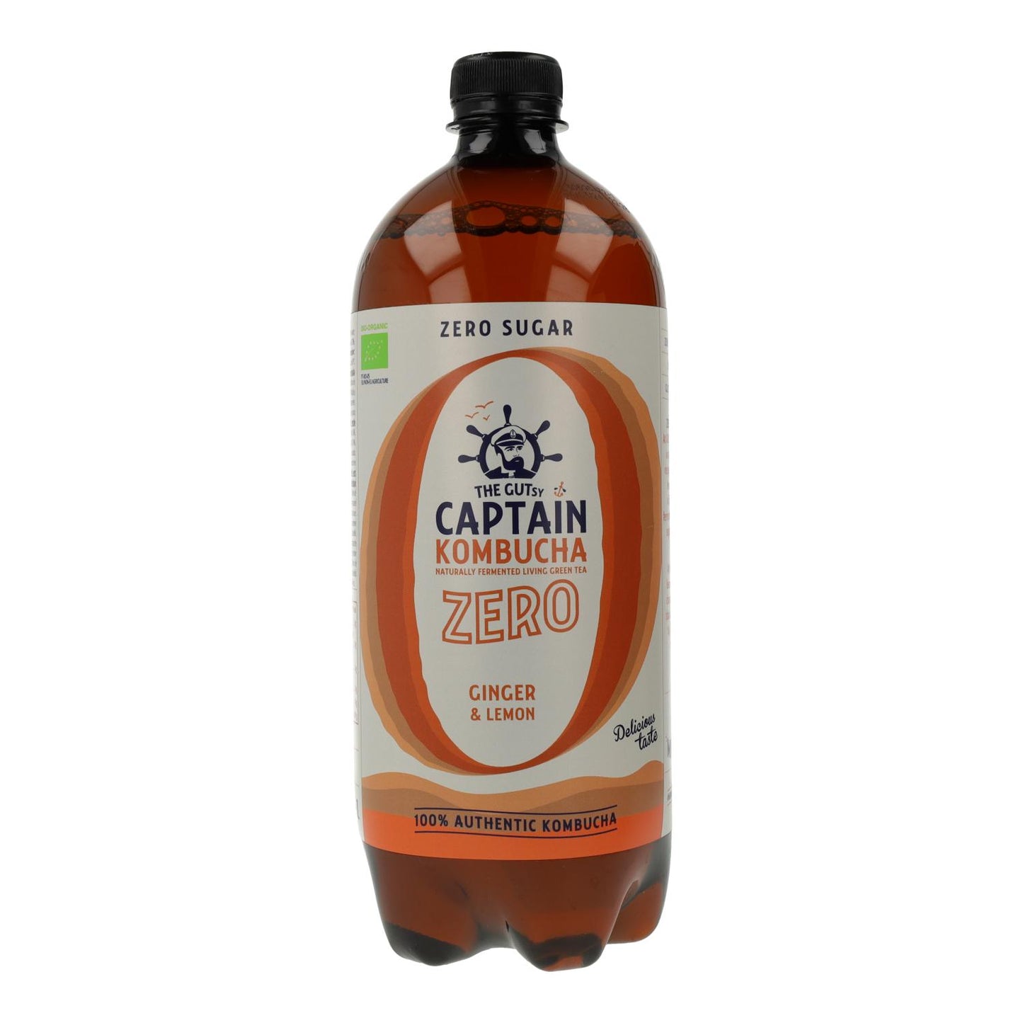 Captain Kombucha Zero Gengibre e Limão Bio 1 L