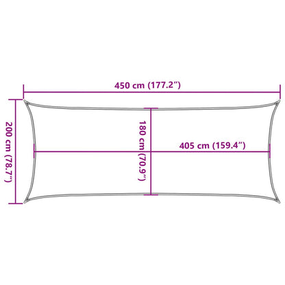 Vidaxl Toldo De Vela Rectangular Hdpe Amarillo 160 G/m² 2x4,5 M_2