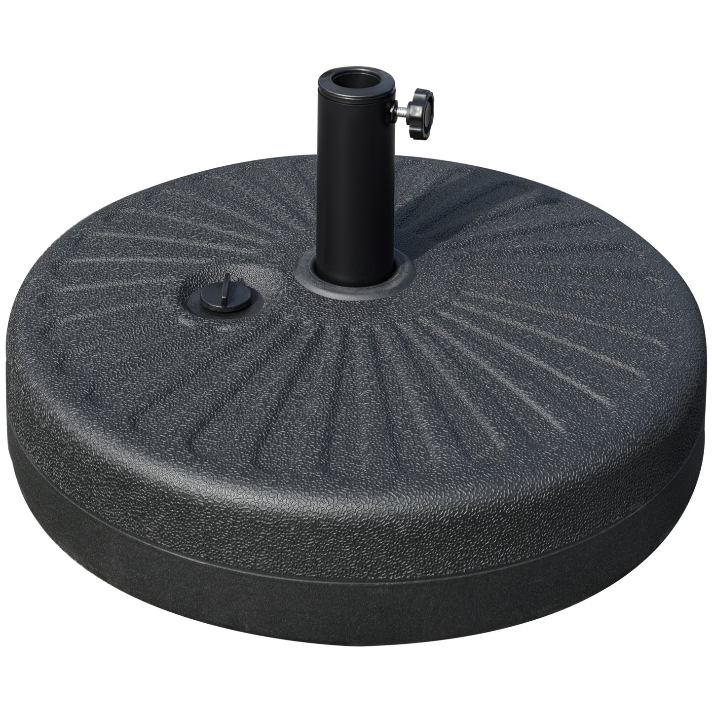 Outsunny Base De Sombrilla Rellenable De Agua 22kg Para Poste 38/48mm Ø51x30,5cm_0