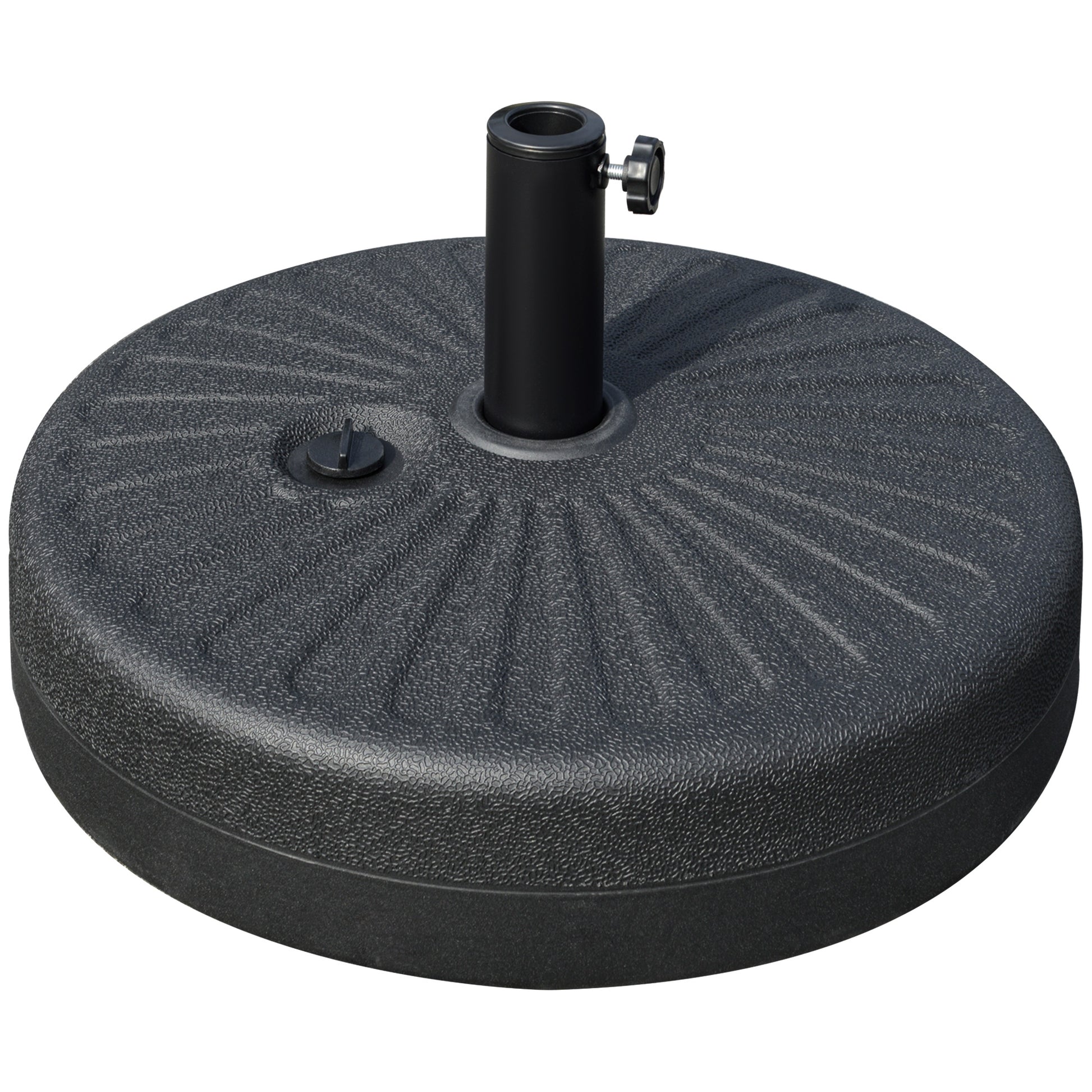 Outsunny Base De Sombrilla Rellenable De Agua 22kg Para Poste 38/48mm Ø51x30,5cm_0