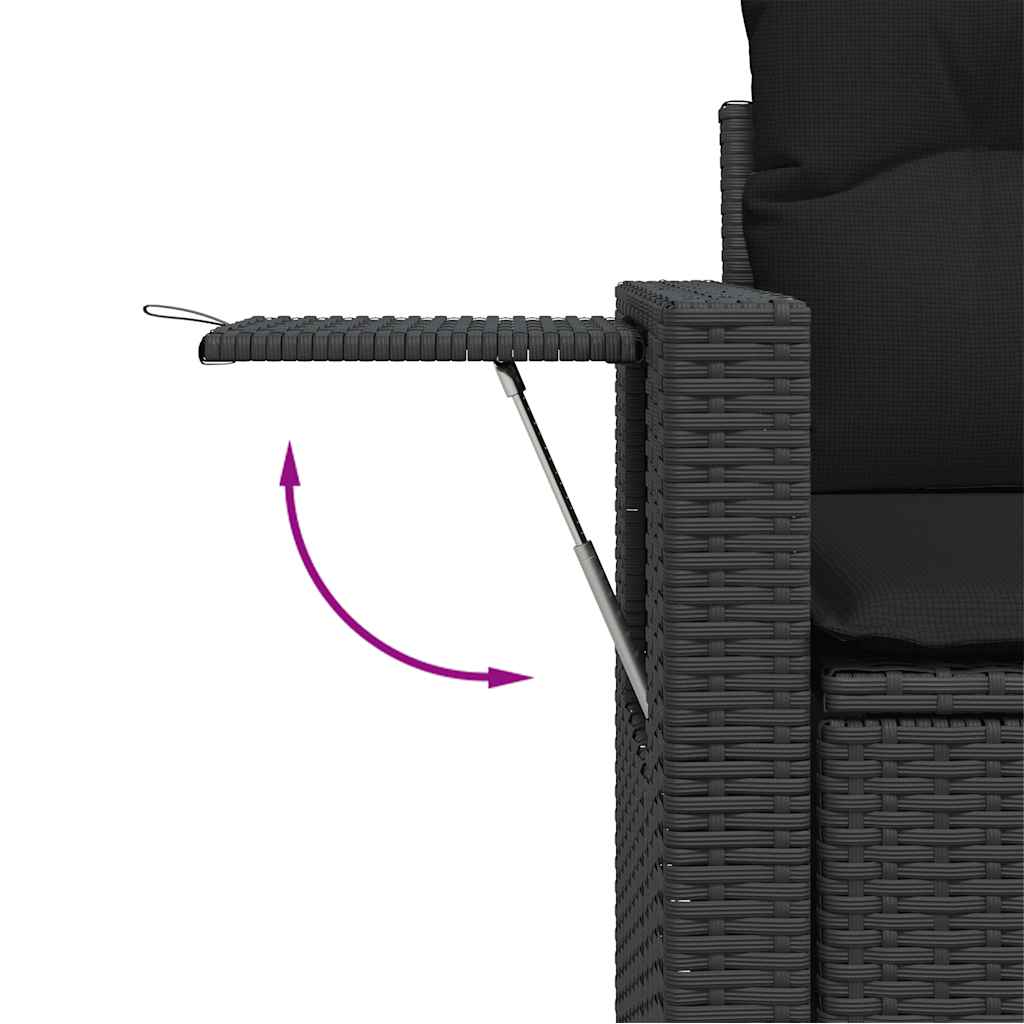 Set De Sofás De Jardín Con Cojines 9 Pzas Ratán Sintético Negro / Vetonek_1