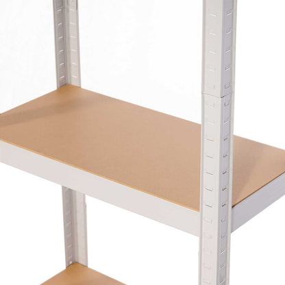 Estantería Metálica Blanca Con 4 Baldas Ajustables 148x60x30cm 240kg 7house_1