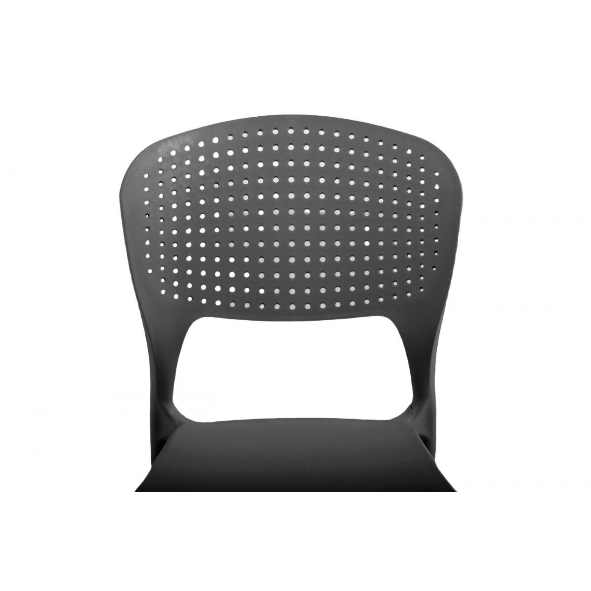 Juego De 4 Sillas Apilables De Polipropileno Carbono Negro - Muebles De Jardín - 46x51xh79.5cm_1