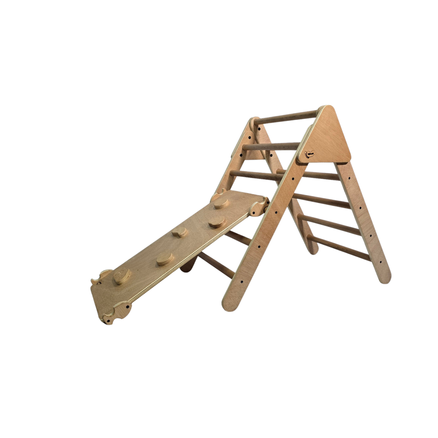 Triángulo Pikler + Rampa de escalada. Talla grande. Encerado ecológico_0