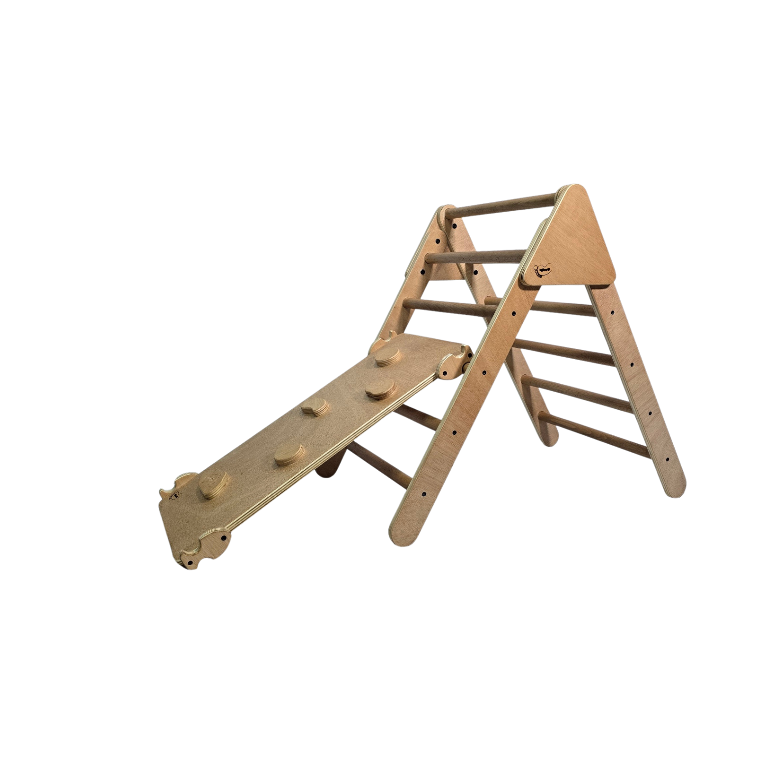 Triángulo Pikler + Rampa de escalada. Talla grande. Encerado ecológico_0