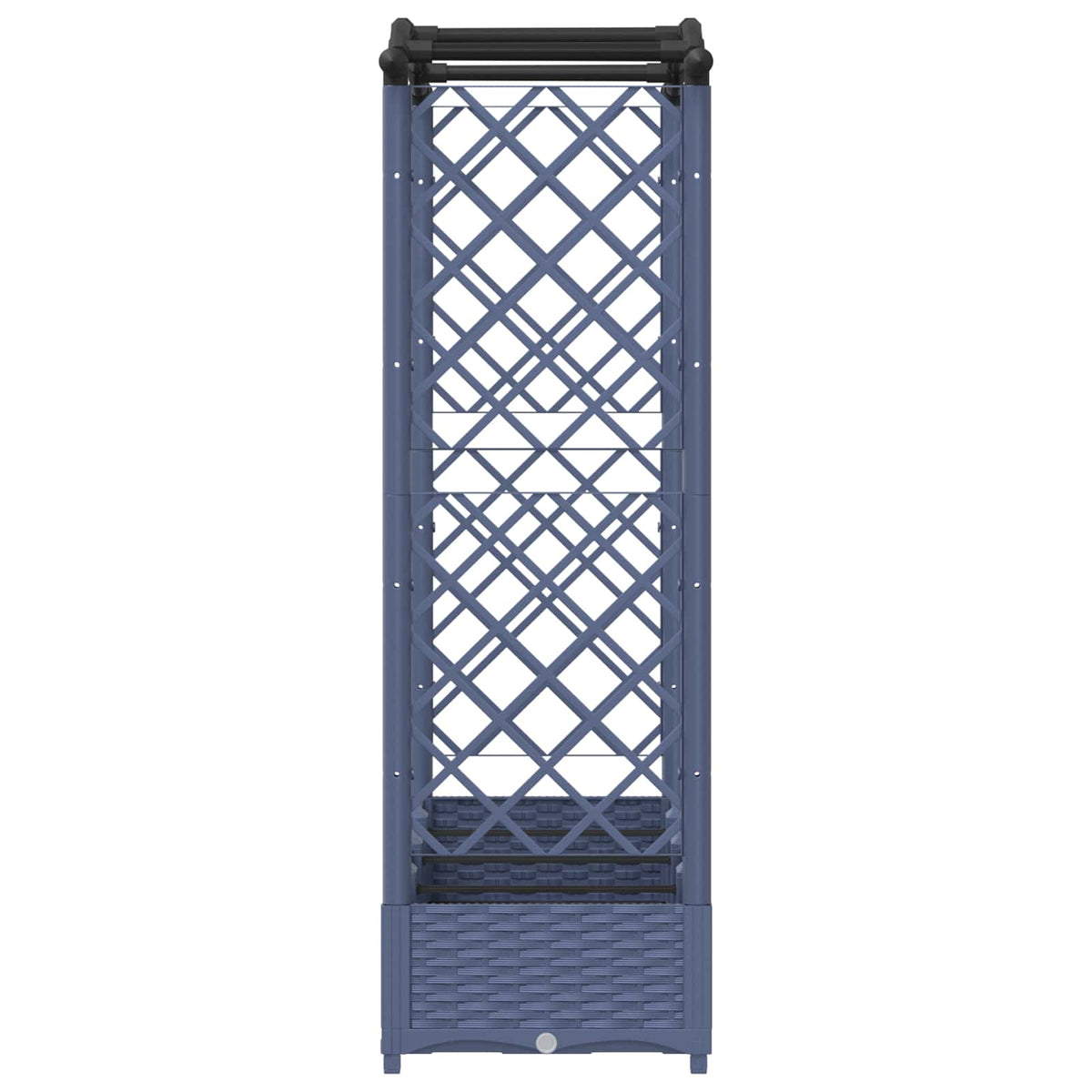 Cama Elevada Con Trellis Y Techo Gris 207 X 40 X 123 Cm Pp_4