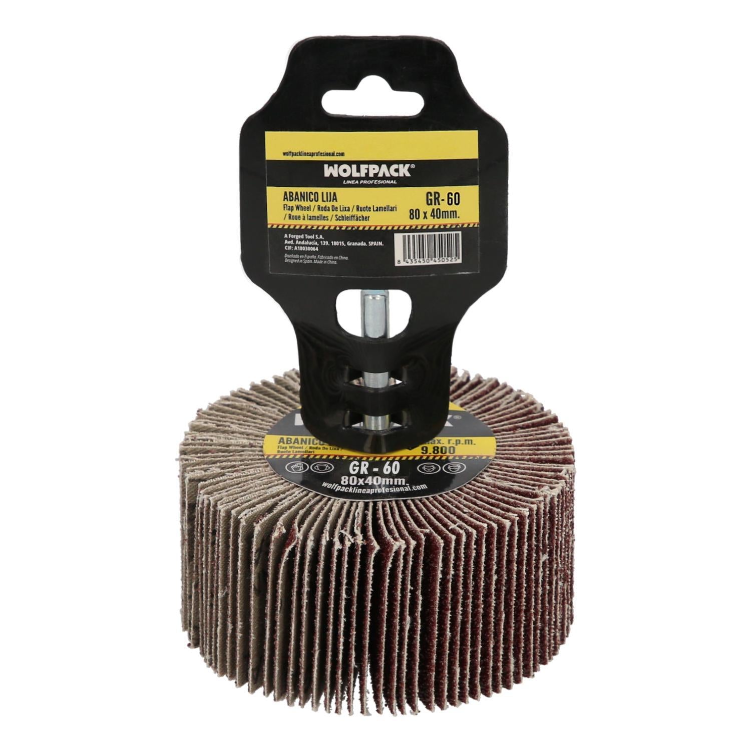 Abanico Lija Grano 60 Medida Ø 80 X 40 Mm. Disco Abrasivo Laminas, Ruedas Mil Hojas, Ruedas Abrasivas,lijado,desbaste,pulir