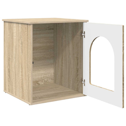 Casa Para Gatos Sonoma 53 X 52 X 62 Cm Madera De Ingeniería_4