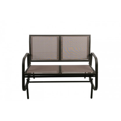 Banco Balancín Marrón Para 2 Personas - Muebles De Jardín - 118x74x89,5cm_0
