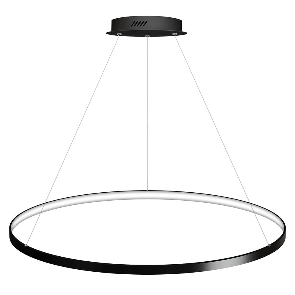 Luminaria Colgante Cycle In, 95w, Antracita, Ø100cm, Blanco Neutro_1