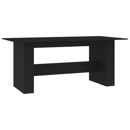 Mesa De Comedor De Madera De Ingeniería Negro 180x90x76 Cm_0
