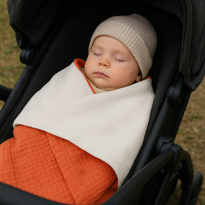 Manta De Algodón Orgánico Rex Blanco Y Fresa_5