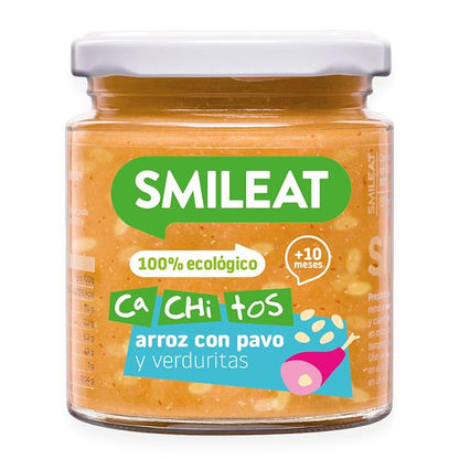 Pote de Arroz Biológico com Peru e Legumes CA CHI TOS Smileat, 230g